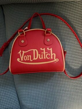 Von Dutch Red Bowler Bag